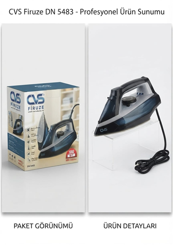 CVS FİRUZE SERAMİK TABANLI ÜTÜ 3000W  KL:6